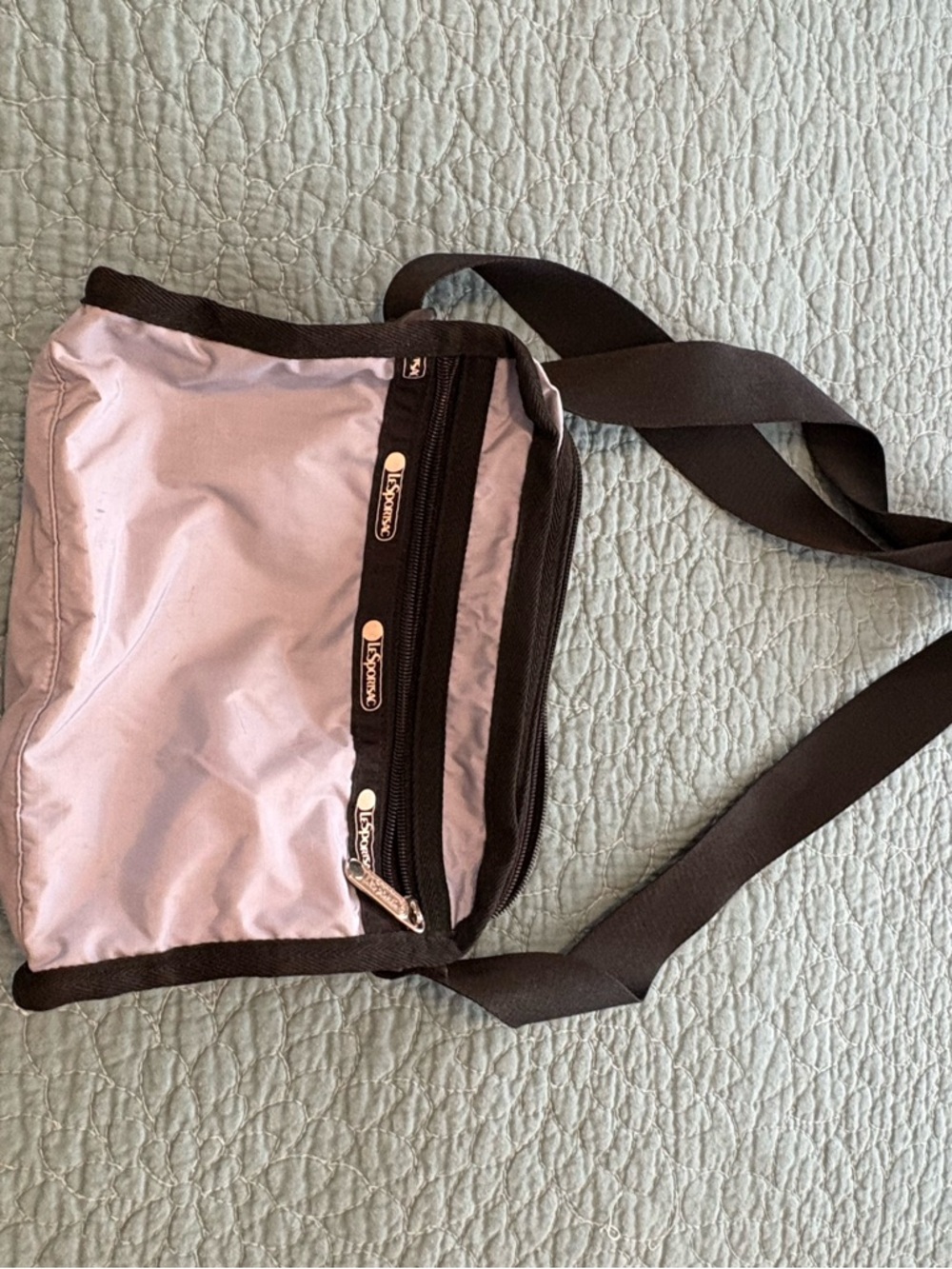 LeSportsac lilac and Black Crossbody Shoulder Bag